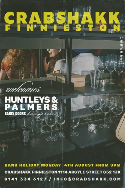 Crabshakk Finnieston welcomes Huntleys & Palmers — listening session poster