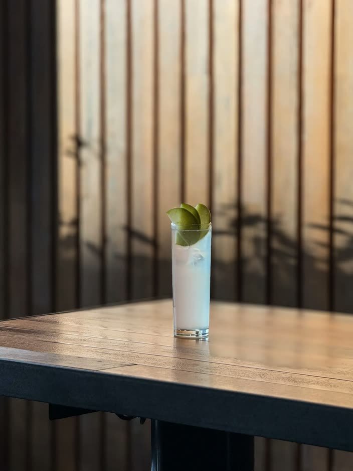Crabshakk — highball on the terrace table
