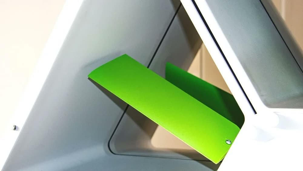 Katrick Technologies — blade detail in the brand green