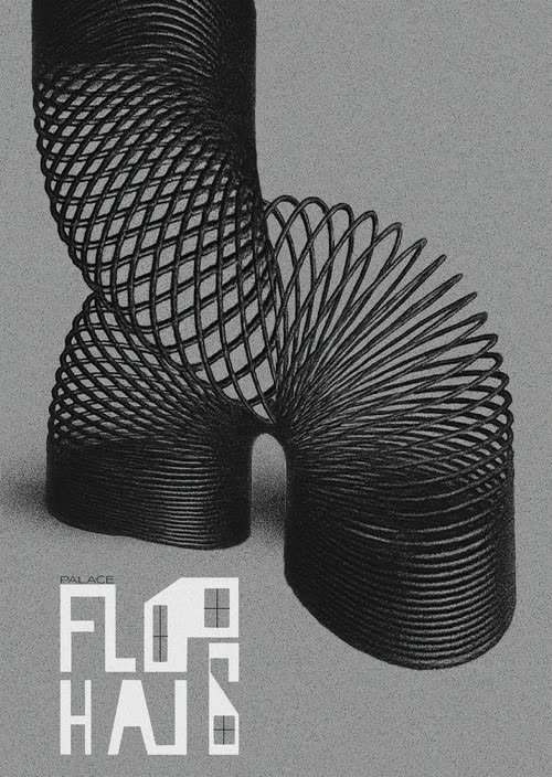 Palace Flophaus — the wordmark over a coil
