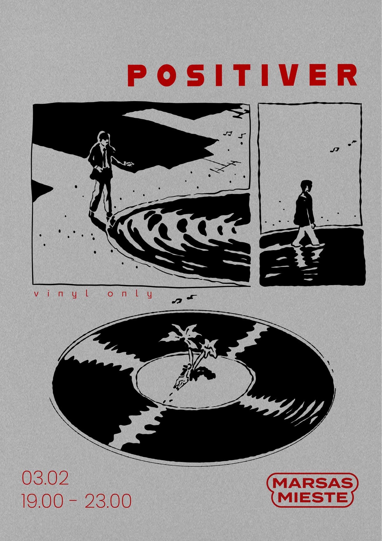 Marsas Mieste — Positiver vinyl-only poster